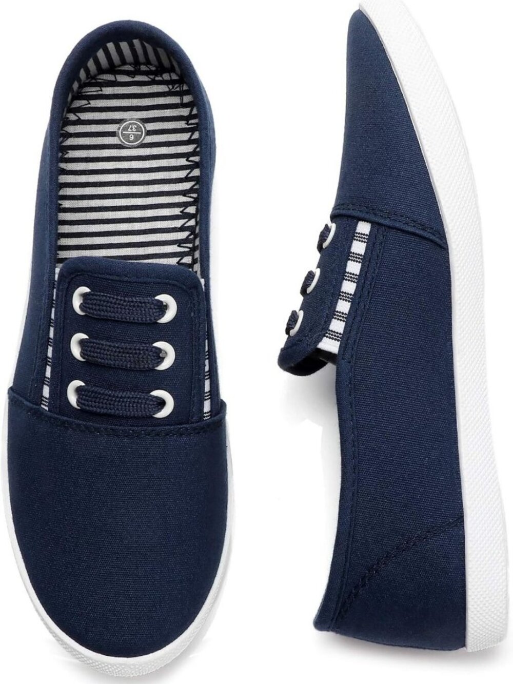 Stylish Women's Canvas Slip-On Sneakers | Comfortable Fashion Shoes in White